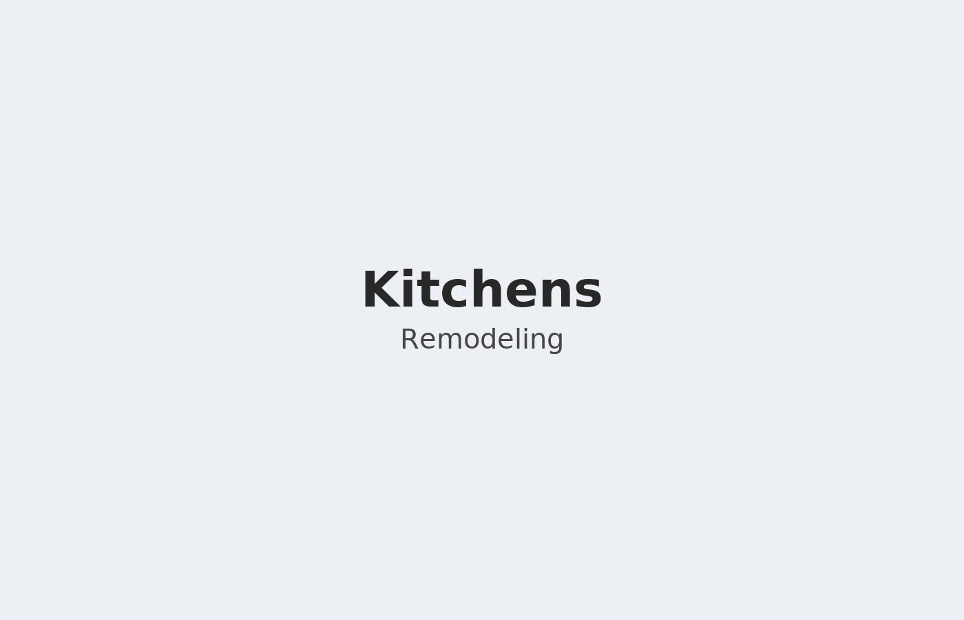 Kitchen remodeling